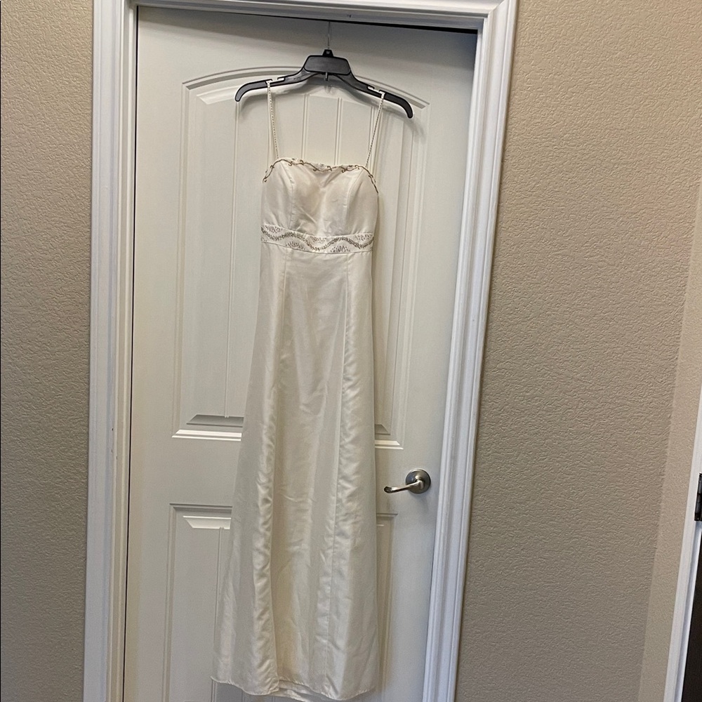 Elegant Cream Beaded Dress